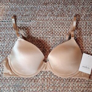 Auden Smooth Light Lift Comfort Wire Demi Coverage Bra Beige 34A New